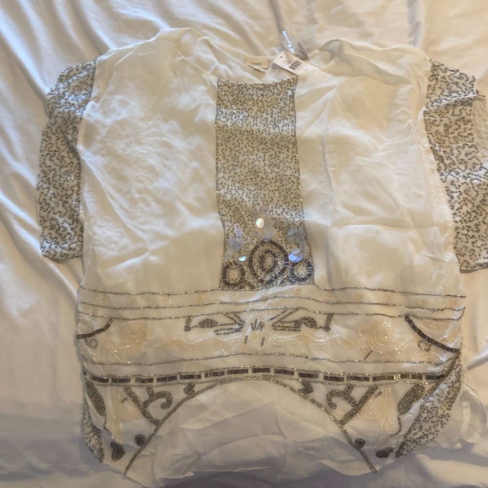 NWT Anthropologie sequinned top